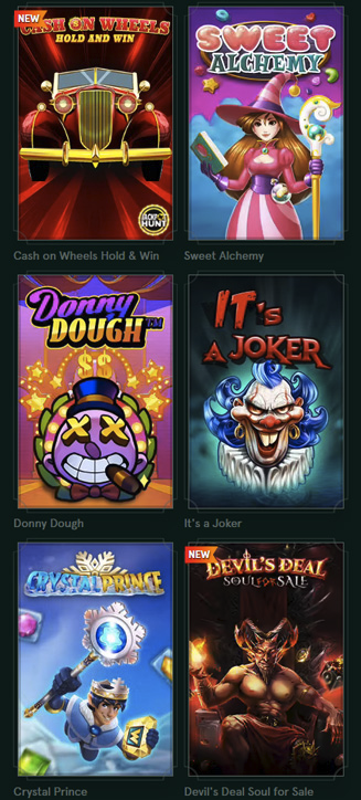 Jeux populaires de Casinia sur mobile